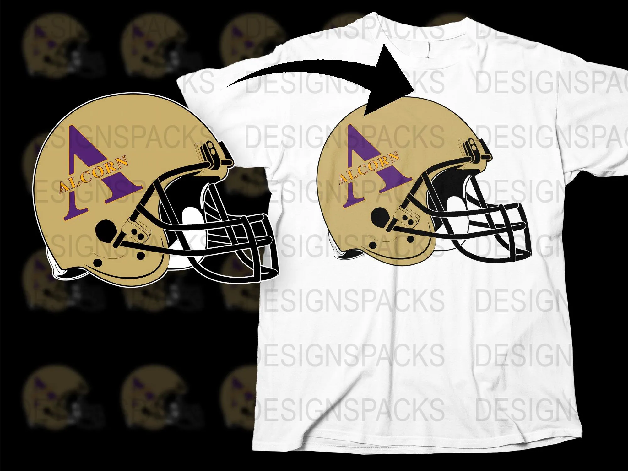 Alcorn NCAA College Png Digital Download