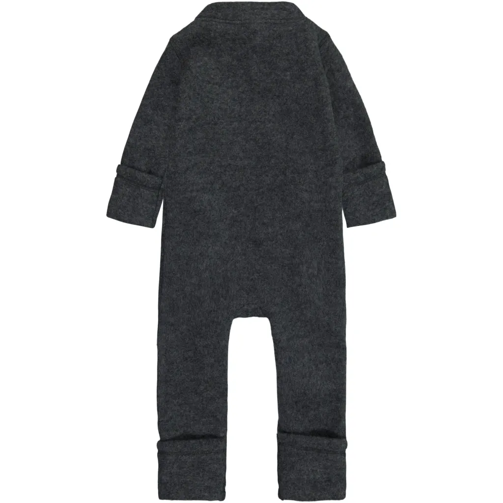 Baby Wool Suit Double Zip - Anthracite Melange
