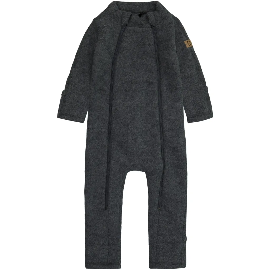 Baby Wool Suit Double Zip - Anthracite Melange