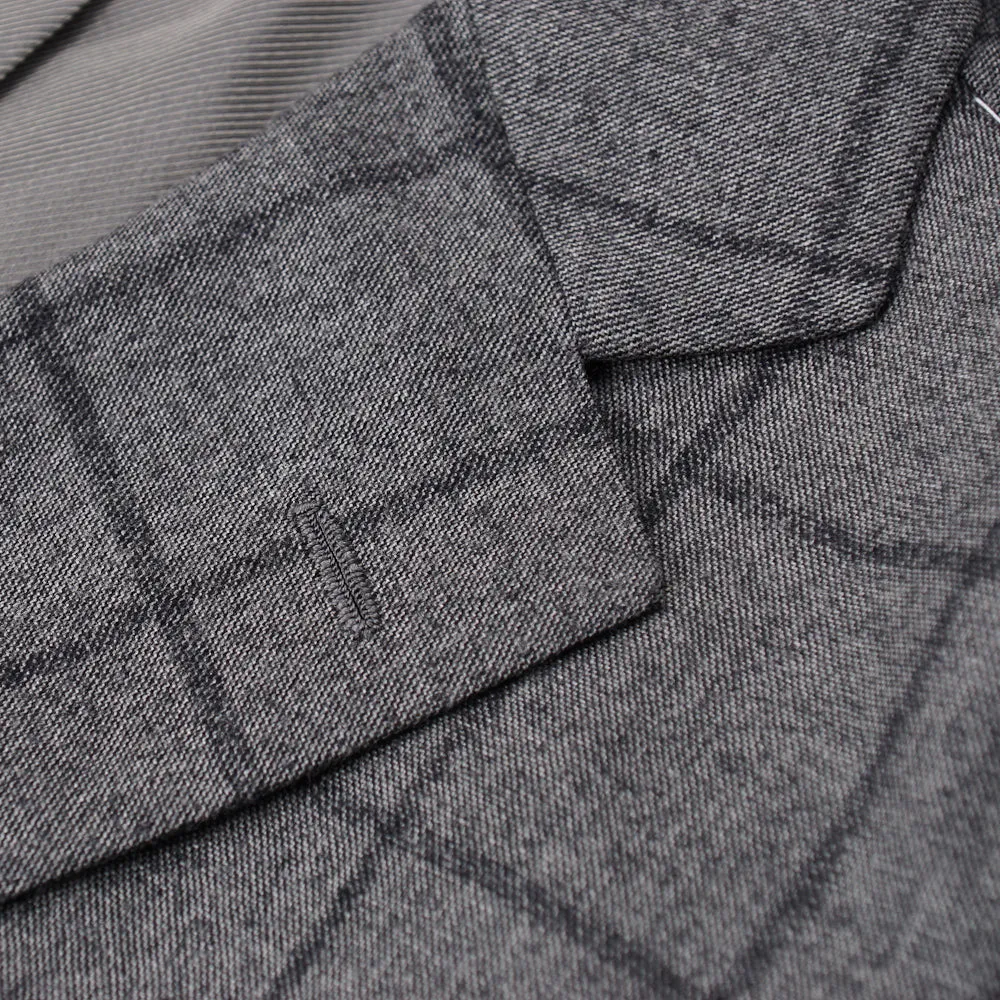 Cesare Attolini Gray Check Wool-Cashmere Suit