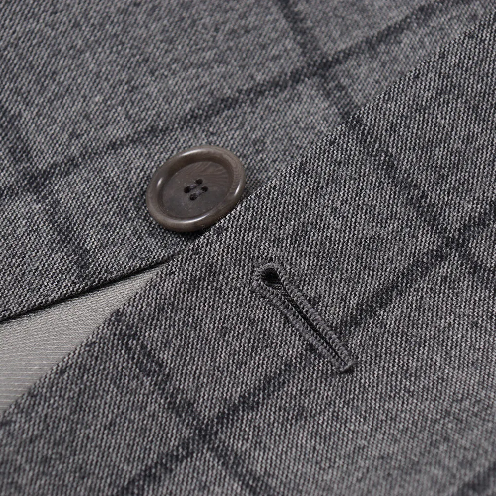 Cesare Attolini Gray Check Wool-Cashmere Suit