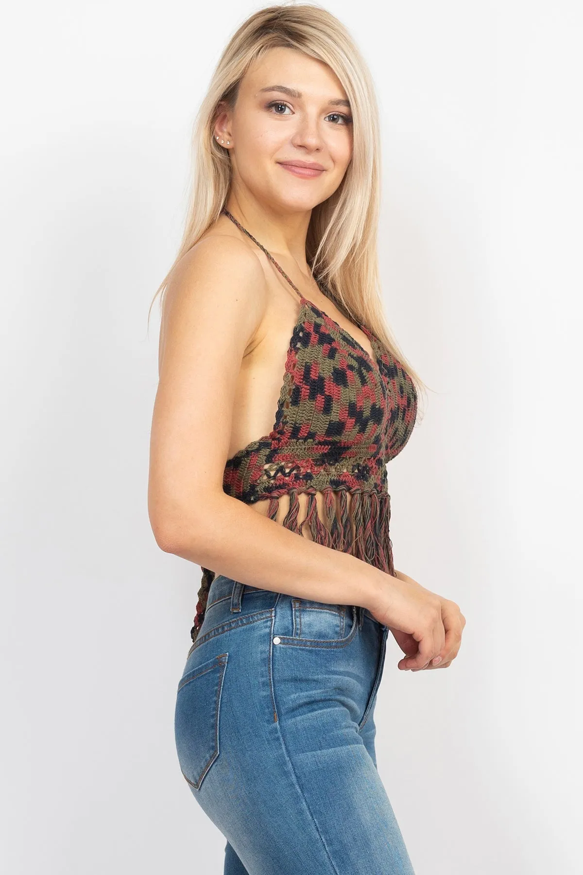 Cotton Crochet Tie-dye Top