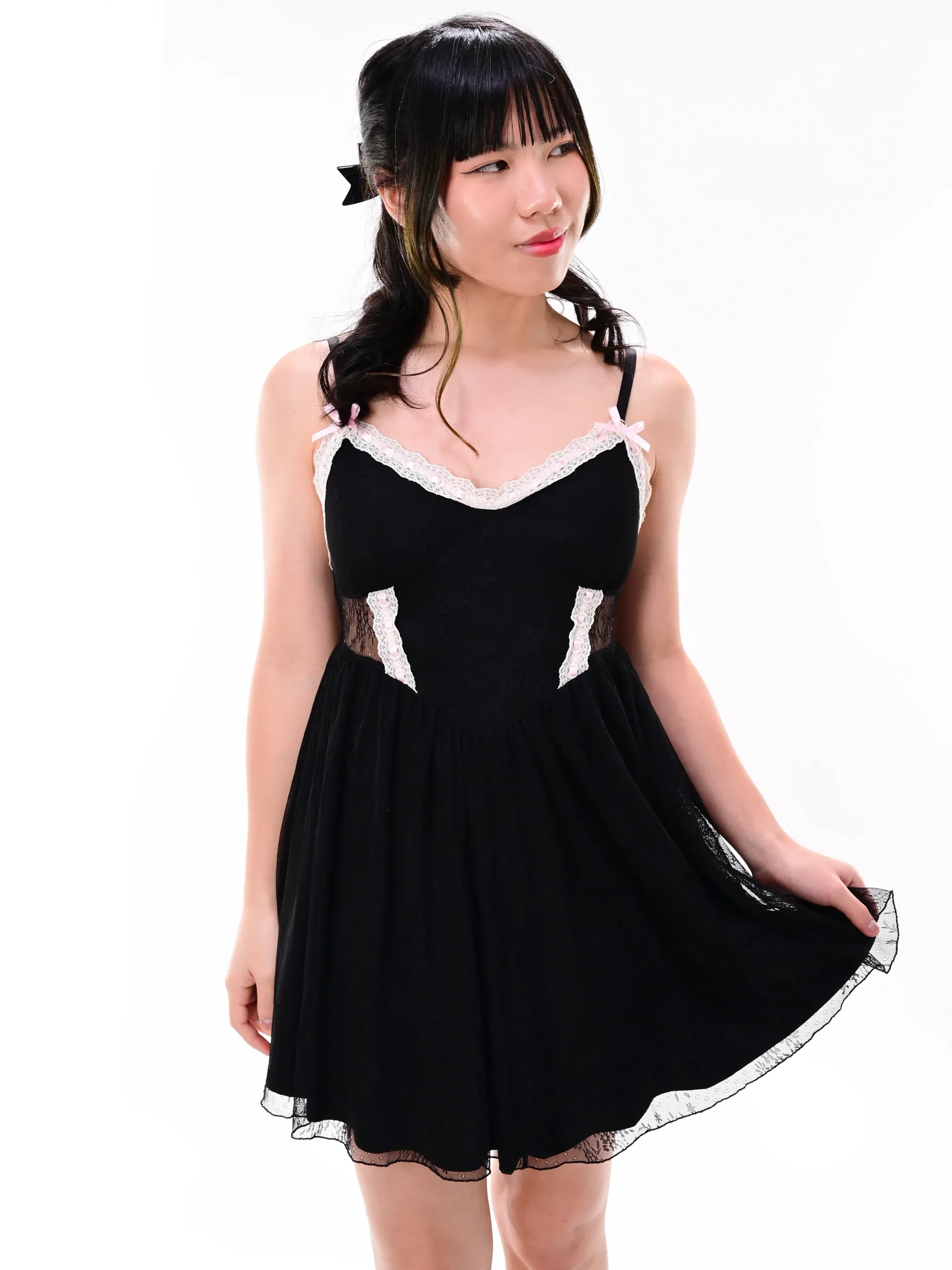 Dear Diary Slip Dress- Black MY VIOLET