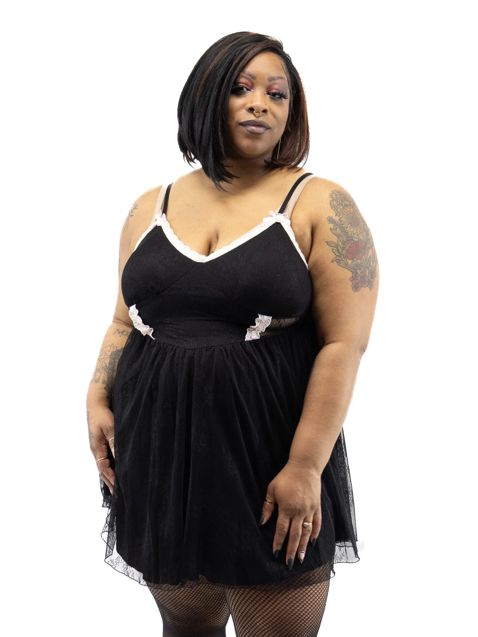 Dear Diary Slip Dress- Black MY VIOLET