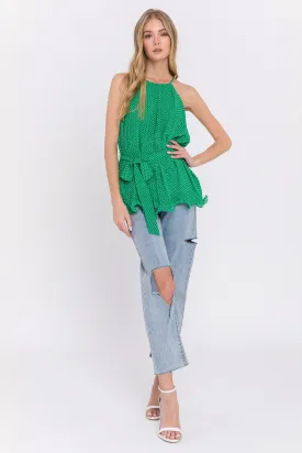 Endless Rose - Halter Neck Pleated Top