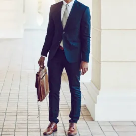 Ermenegildo Zegna Men’s Navy Suit Wool Blazer Size L-XL