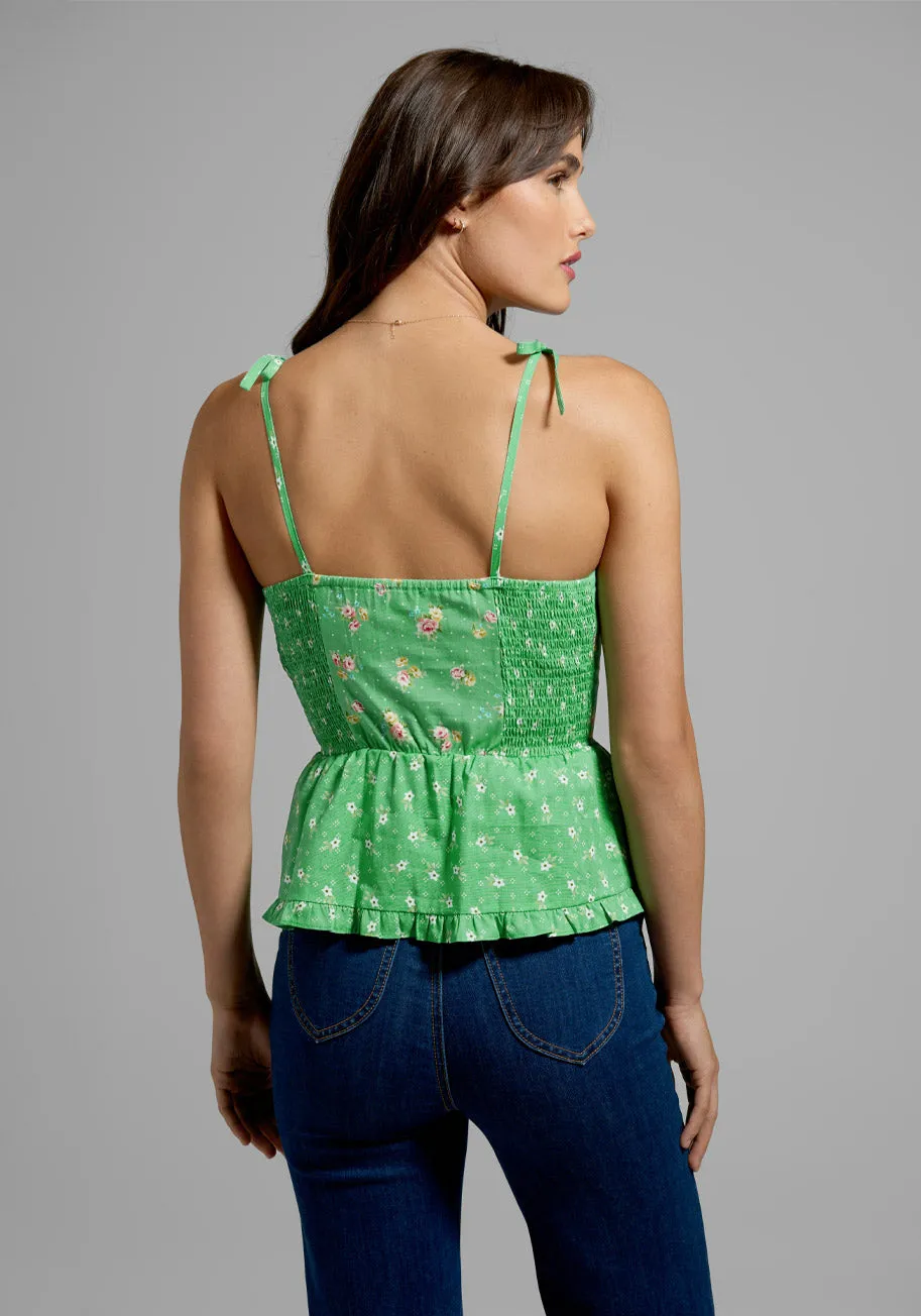GUNNE SAX for ModCloth Super Bloom Peplum Top