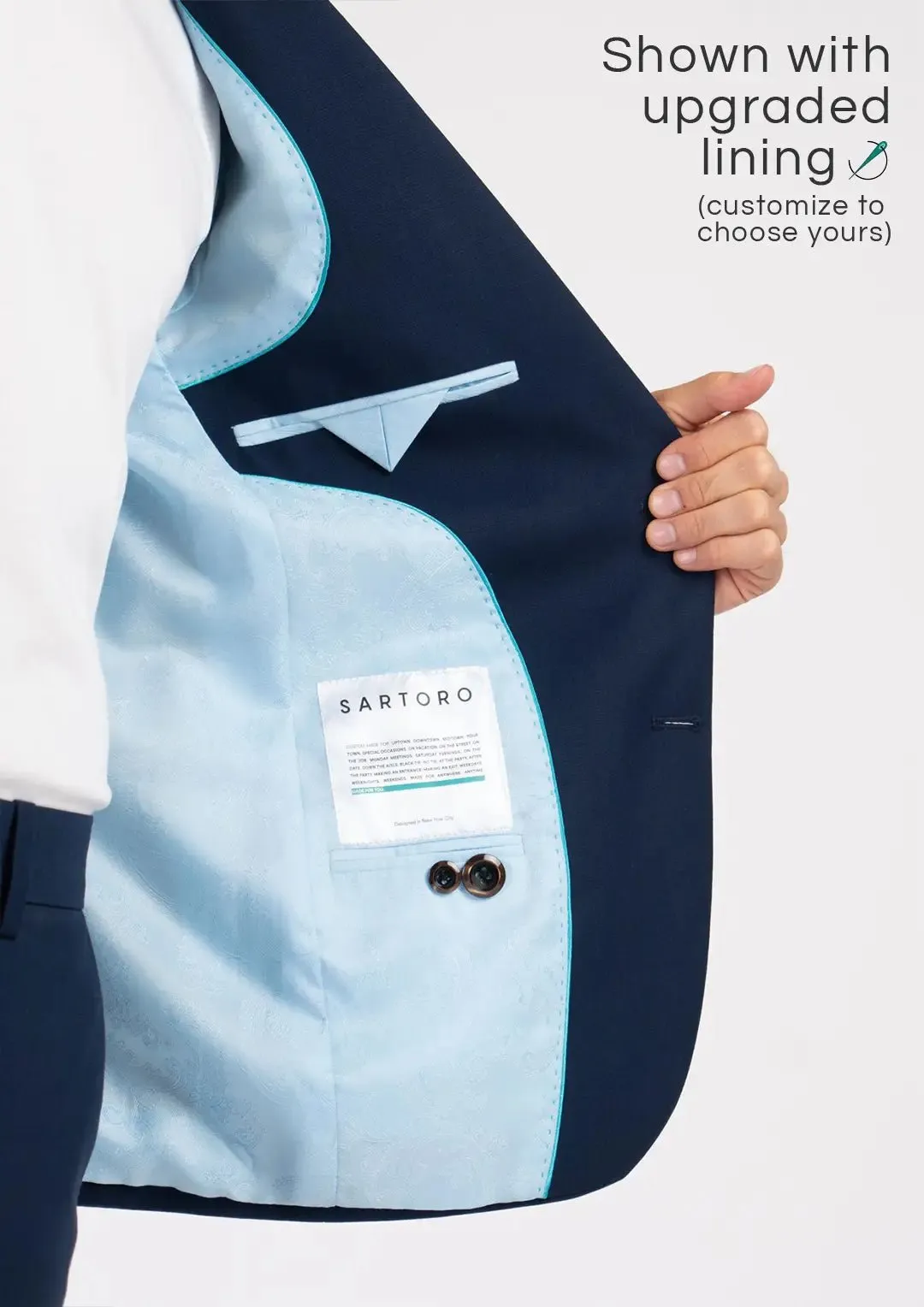 Hudson Navy Crosshatch Suit