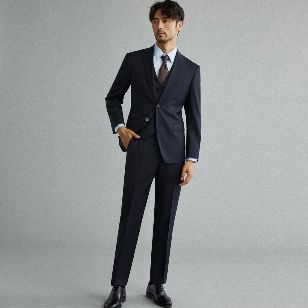 IKEARLAX  [High-Count Australian Wool] Suit Suit Men's Business Suit Vest Business Clothing Groom Wedding Suit
