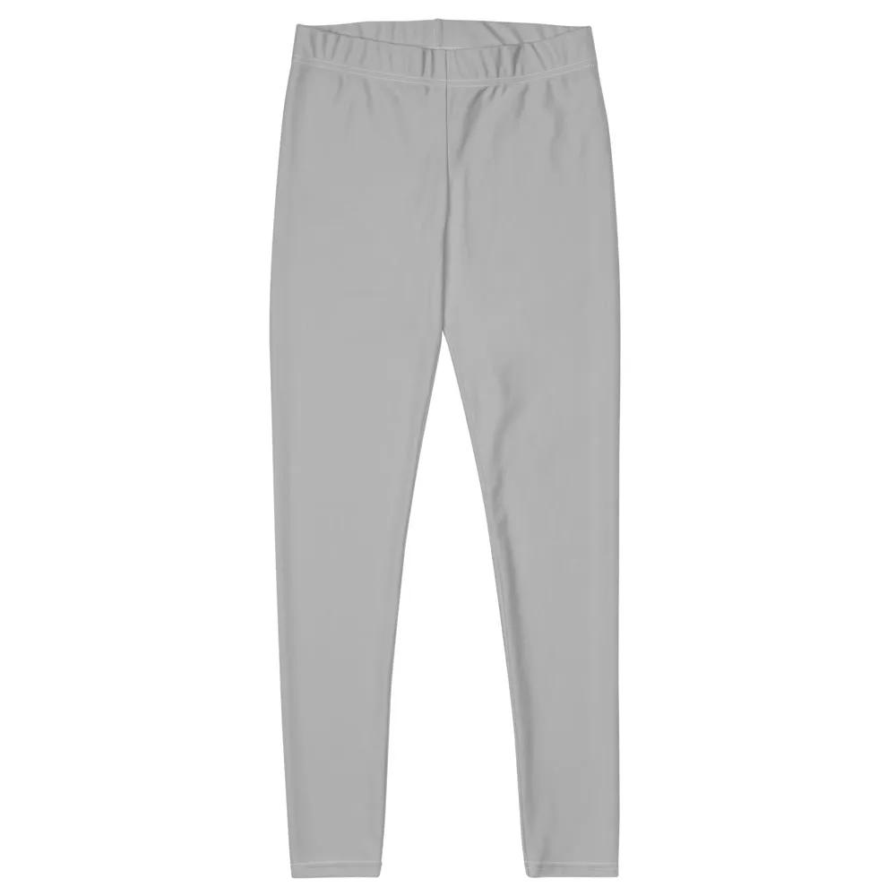 Light Gray Women's Casual Leggings, Premium Luxury Designer Women's Tights-Made in USA/EU