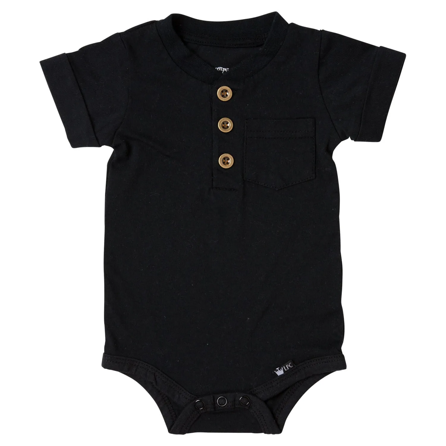 Littlest Prince Black Military Shoulder Shirt