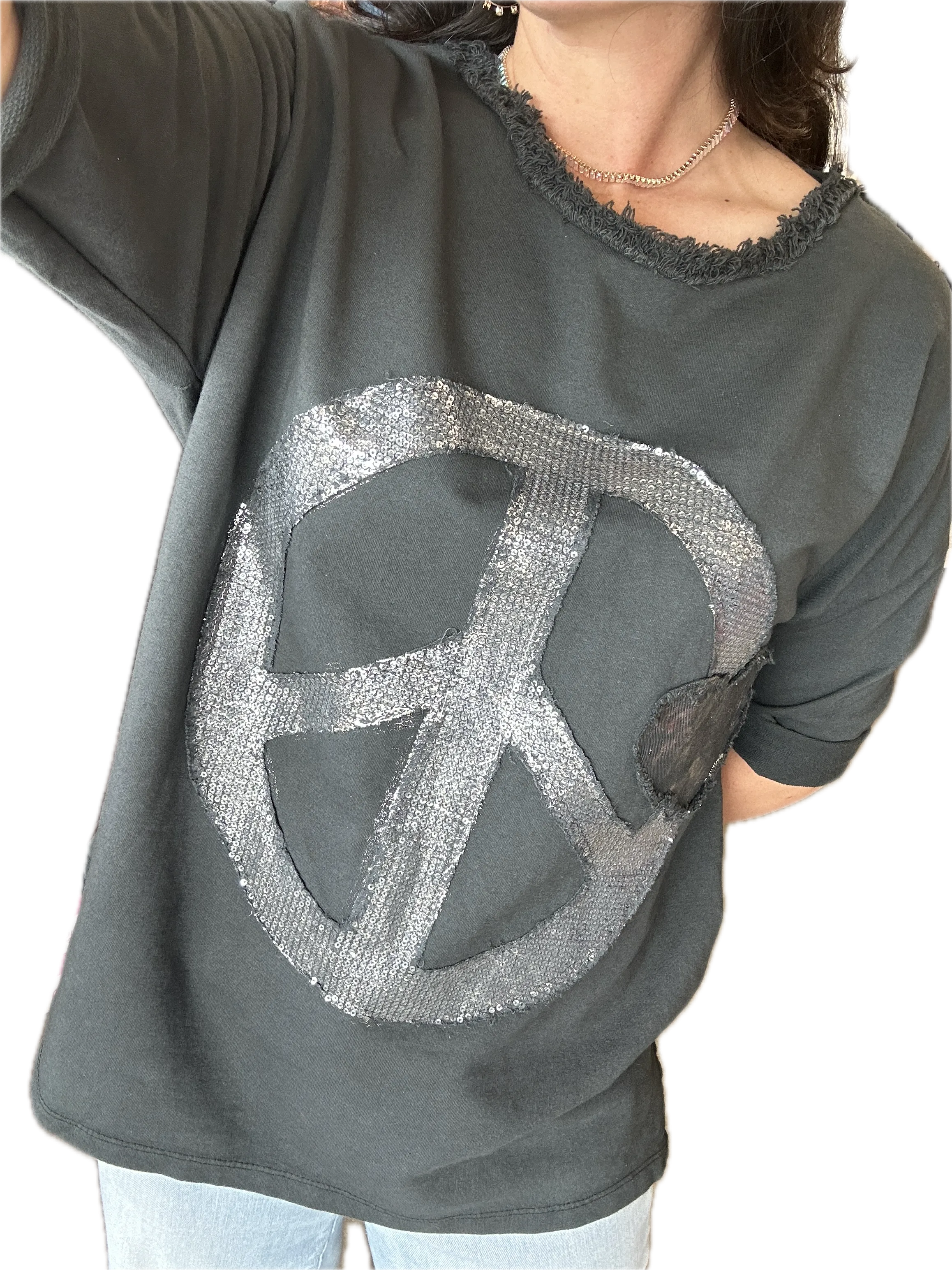 Made In Italy Bling Peace Top
