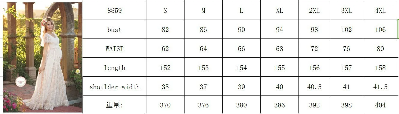 Maternity Dress For Pregnant Women Photography, Short sleeve lace Dress