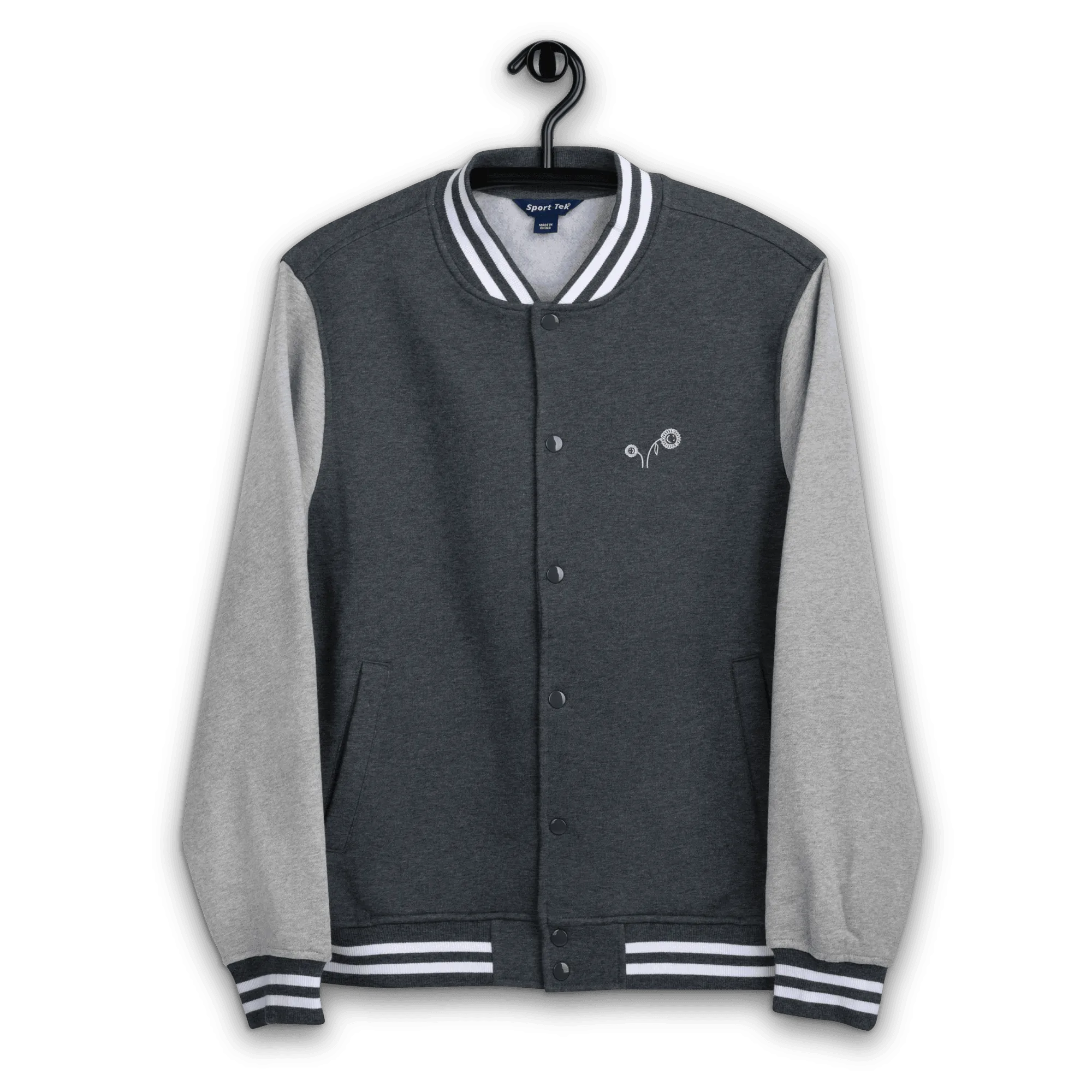 Men's 'Two Happy Sunflowers' Letterman Jacket
