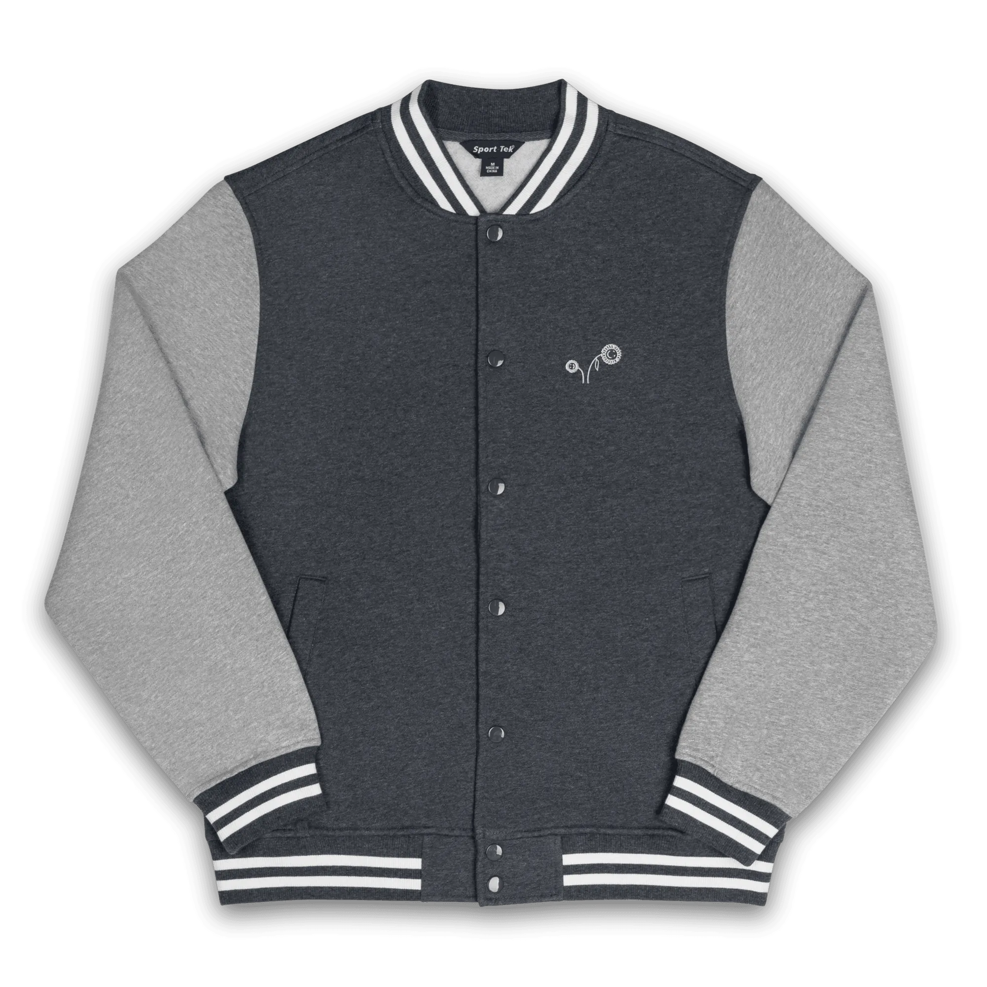 Men's 'Two Happy Sunflowers' Letterman Jacket