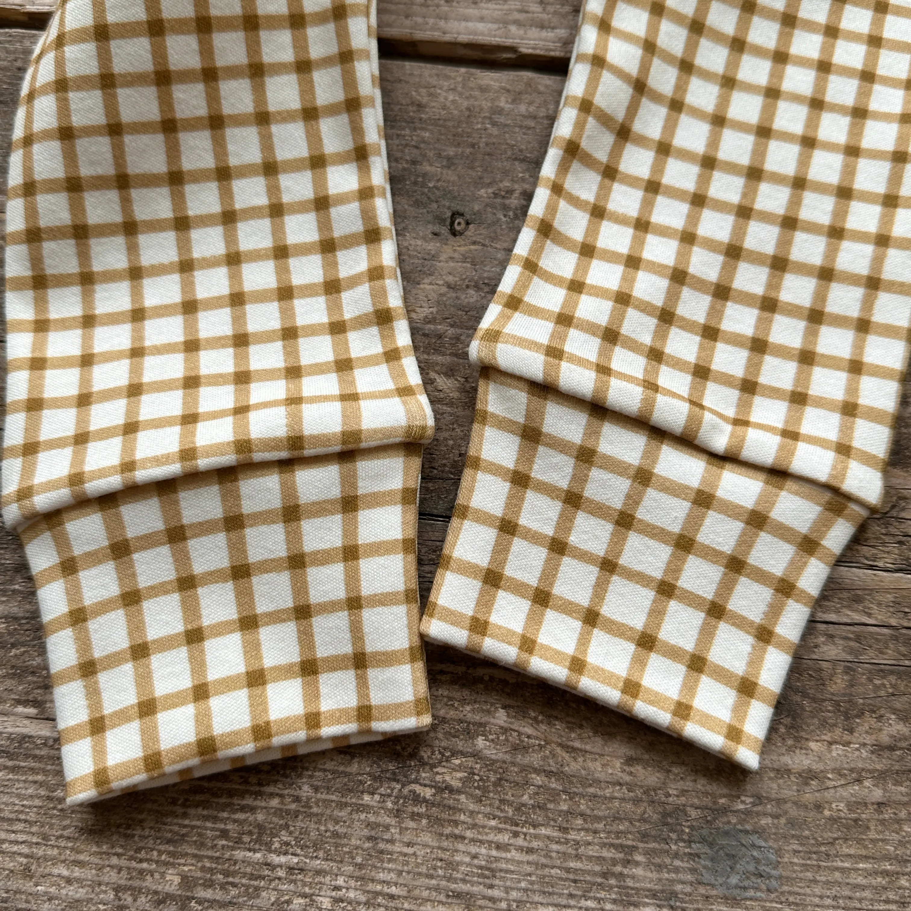 Mustard Gingham Slim Leggings