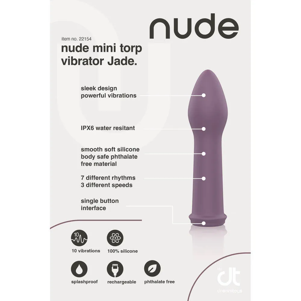 Nude Jade Mini Torp Vibrator Purple