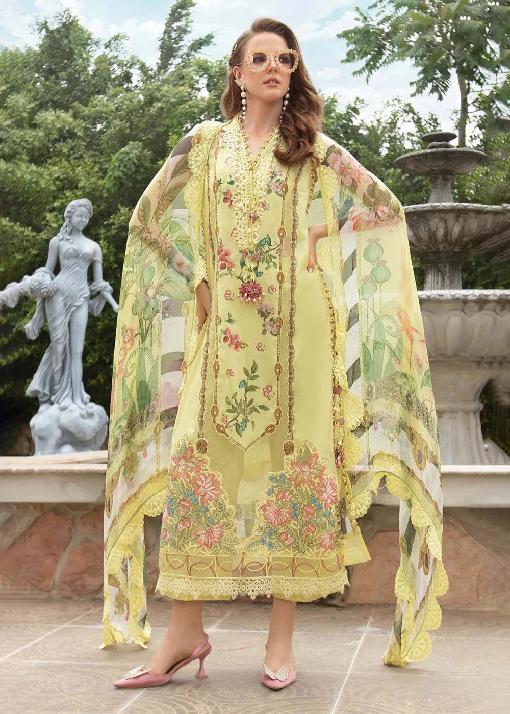 Printed Lawn Suit - Maria B - M.Prints Eid Collection 2023 - MPT-1806-A