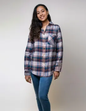 Purple Twilight Plaid Flannel Shirt