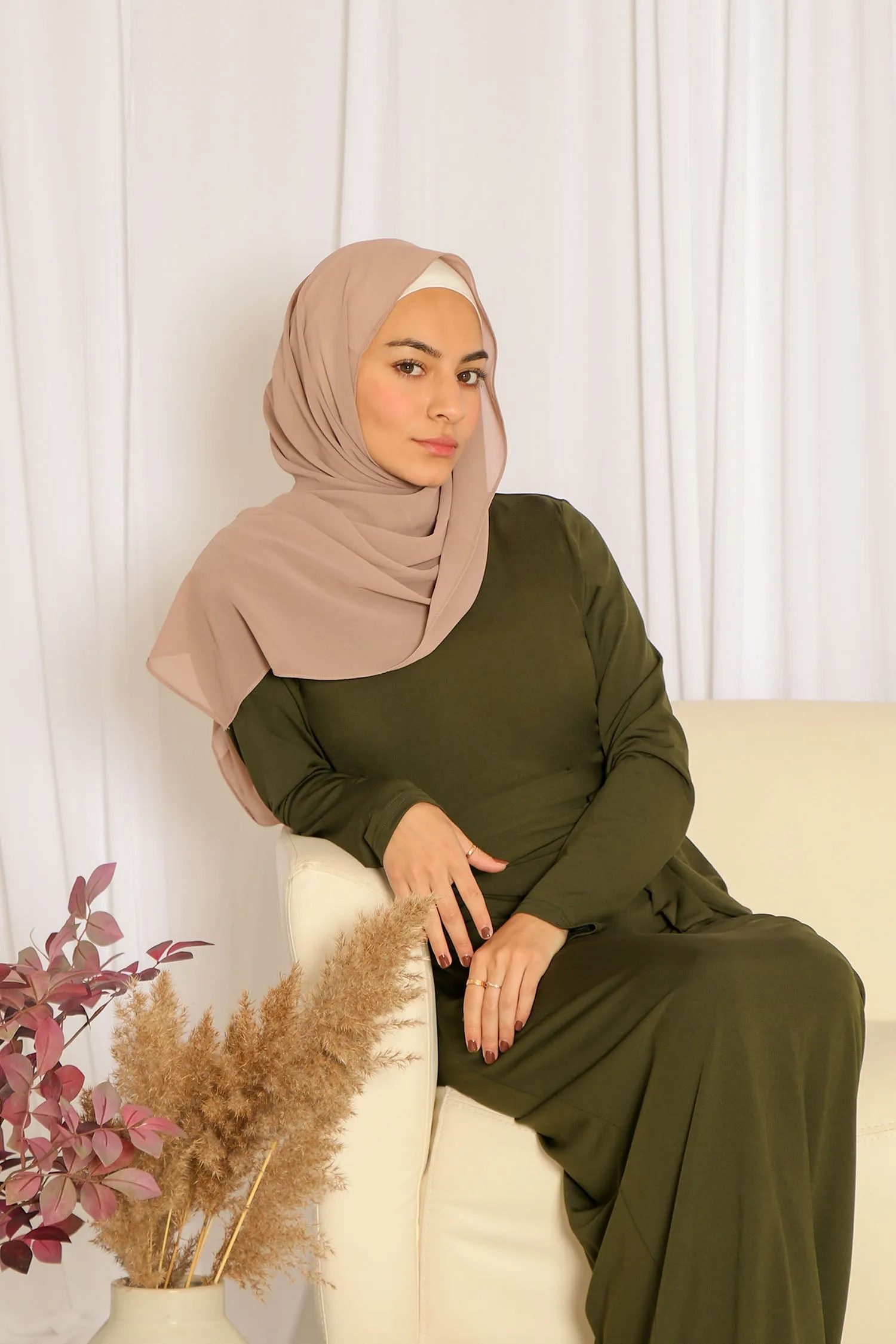 Sheath Spandex Maxi Dress - Deep Olive