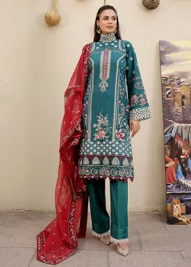 Teal Green Lawn Dress - Bahaar Luxury Lawn '23 by Mariyam's - Muntaha B-1018