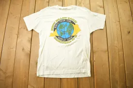 Vintage 1991 North Bullitt Eagles World Tour Basketball Graphic T Shirt