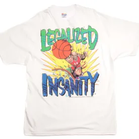 VINTAGE LEGALIZED INSANITY TEE SHIRT SIZE LARGE