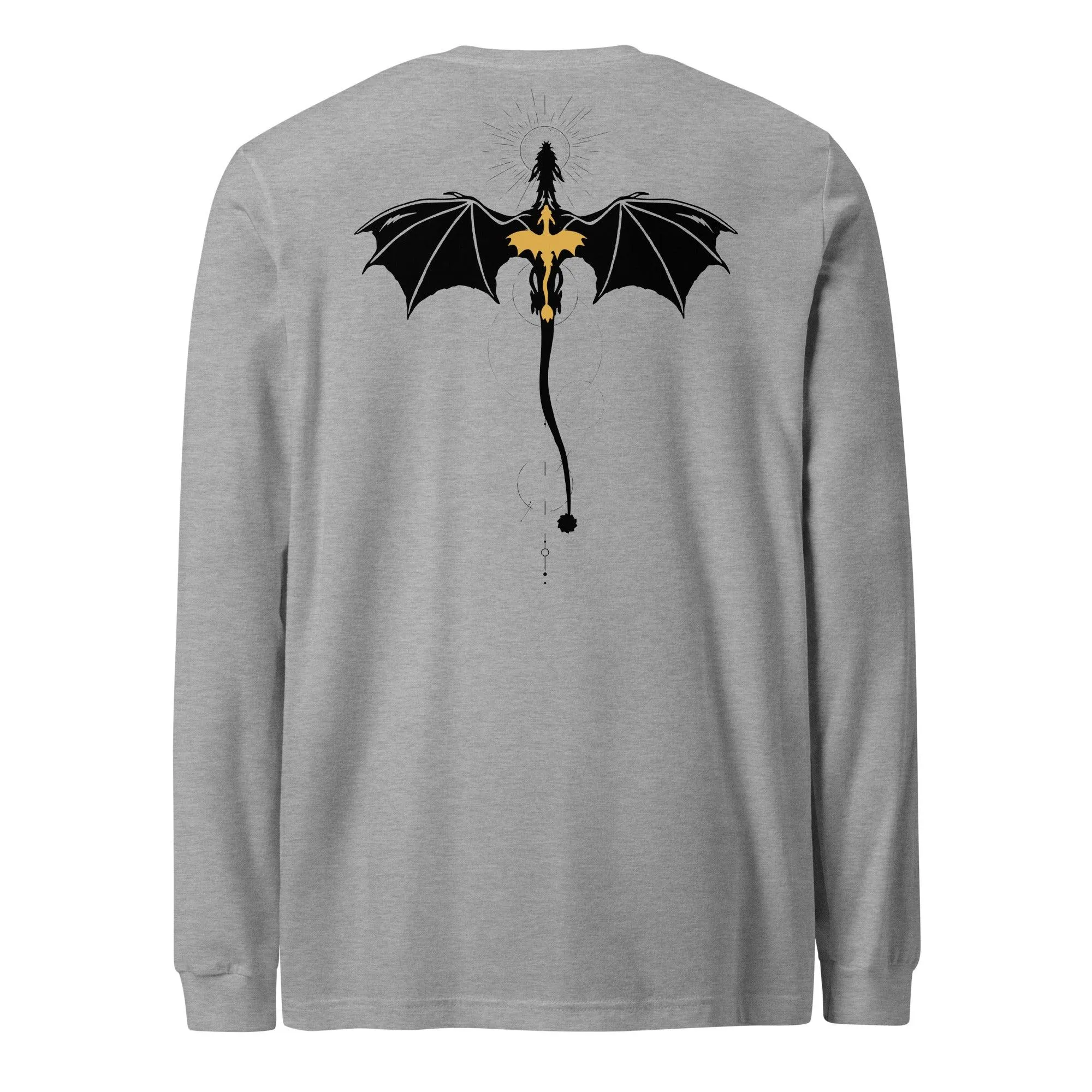 Long-Sleeved T-Shirt featuring Dragon Relic Design by Violet Sorrengail – Ideal for Dragon Enthusiasts