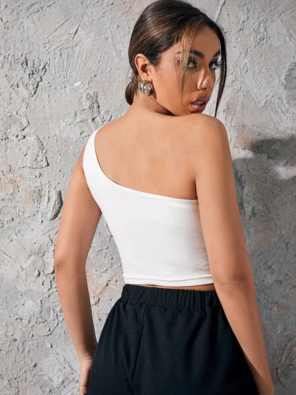 Women's Shoulder Strap Backless Top