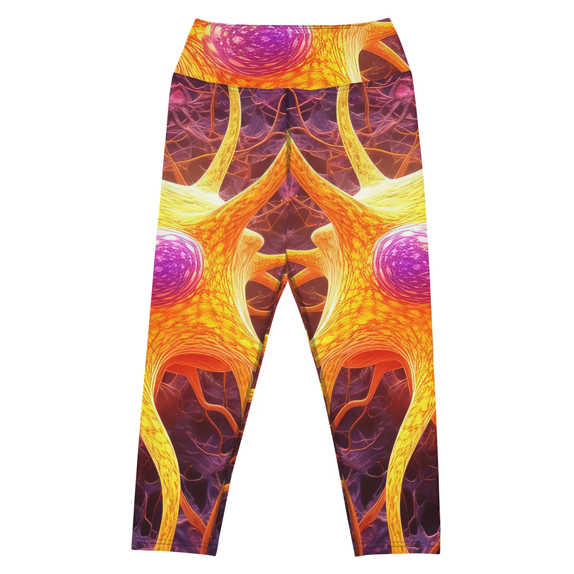 Yoga Capri Leggings Golden Neurons